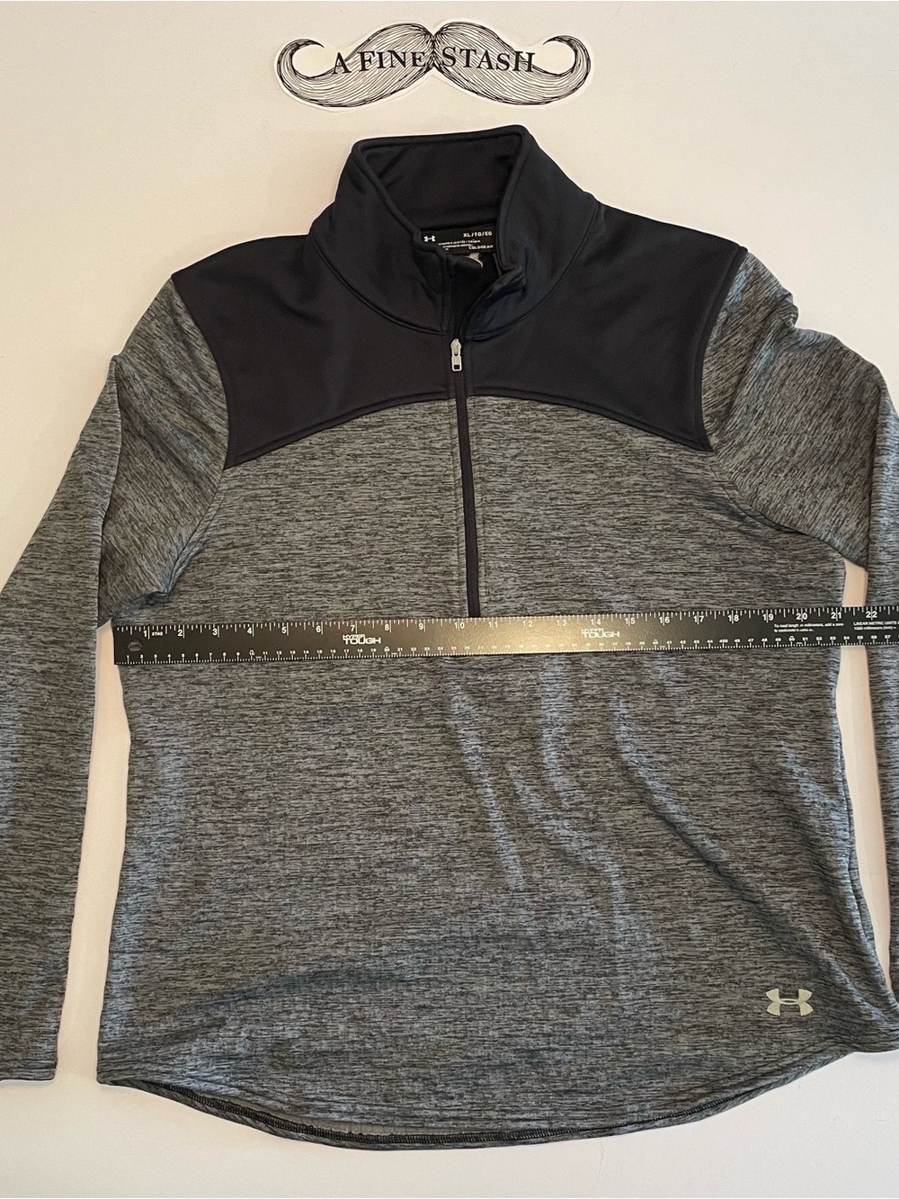 Under Armour Women’s Gray Heather and Black Quarter-Zip Pullover